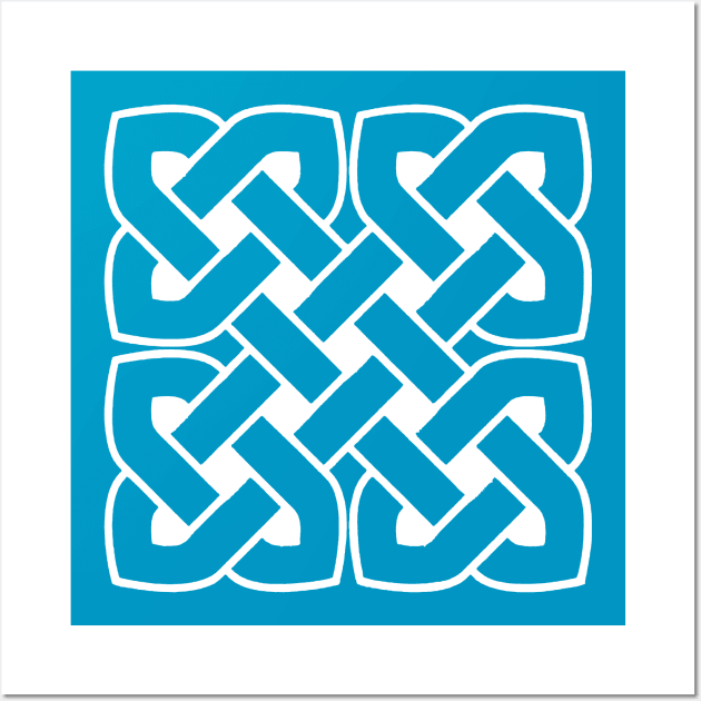 Celtic Interwoven Endless Knot Geometric Pattern 4 Wall Art by taiche